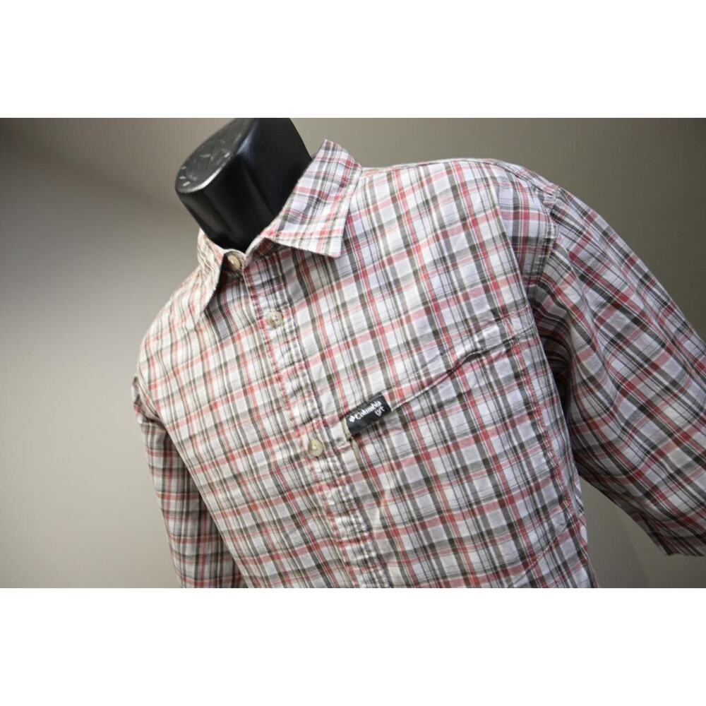 Columbia GRT Trekking Fishing Shirt Omni-Dry‎ Plaid Camp Shirt Mens Size XL